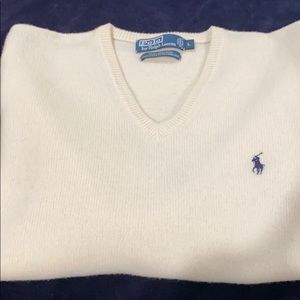 White polo sweater